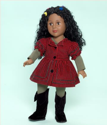 <span id="lblLDesc"><br>Favorite Friends First Day Of School 18-inch Play 
Doll wears a red-and-black checked corduroy dress with black felt 
buttons and short puffed sleeves. Black soutache trims the hem of the 
dress, worn over a moss green jersey-knit crew T-shirt. Her outfit is 
coordinated with moss green tights, black flock knee-high boots, plus 
four multi-colored scrunchies in her hair. Brown eyes and long, curly, 
center-parted black hair.<br><br><span style="font-weight: bold;">Why Savvy Auntie Loves It:</span> </span><span id="lblGDesc">The Favorite Friends series of dolls from Madame 
Alexander are beautiful classic dolls sure to make any doll-loving niece
 happy. We especially love this beautiful African American doll as she 
goes off on her first day of school.<br><br><a name="" target="" classname="" class="" href="/giftview1.aspx?Id=2096&Name=Favorite+Friends+First+Day+of+School+18-inch+Play+Doll">Click here to get this gift!</a><br></span>