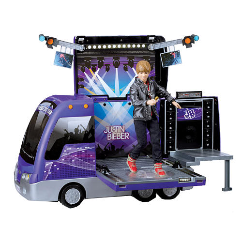 <span id="lblLDesc">Justin Bieber always gets to the show in style with 
the new Rockin Tour Bus & Concert Stage playset! A place for your 
JB dolls to perform for all your friends, the Rockin Tour Bus features a
 pop-up concert venue with real stage lights and a spinning stage! MP3 
connection and speaker let you pick the playlist for Justins big 
performance from your very own digital music library! After the show, 
Justin can hang out in the backstage lounge featuring a reversible wall 
that flips from JBs dressing room to a video game theater.<br><br style="font-weight: bold;"><span style="font-weight: bold;">Why Savvy Auntie Loves It:</span> </span><span id="lblGDesc">If shes got Bieber Fever, then this is the perfect gift! Its THE Bieber toy of 2011!<br><br><a name="" target="" classname="" class="" href="/giftview1.aspx?Id=2066&Name=Justin+Bieber+Rockin%27+Tour+Bus+and+Concert+Stage">Click Here To Get This Gift!<br></a><br></span>